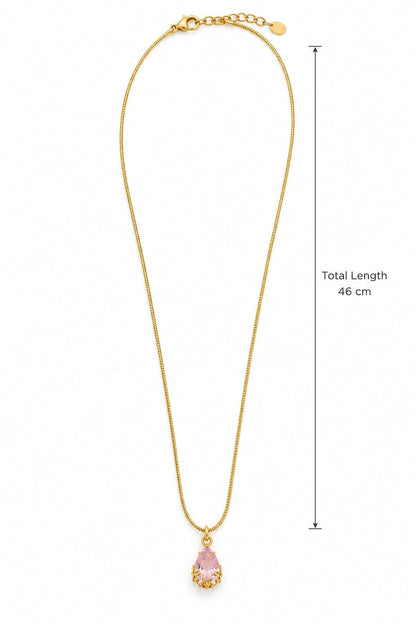Gold Plated Pink necklace